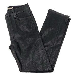 Hudson Black Coated Straight Leg Jeans | Women’s Size 28